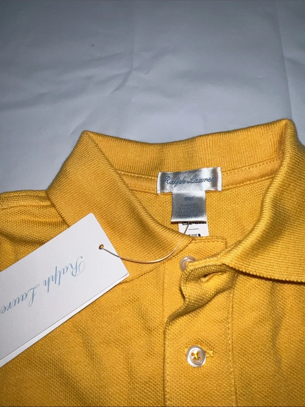 Ralph Lauren Toddler Bright Yellow and Navy Pony with Button-up